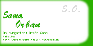 soma orban business card
